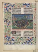 Francais 78, fol. 13v, Bataille entre Guillaume des Bordes et anglais (1379)